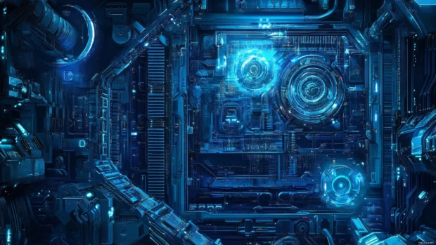 retrofuturism cyberpunk wallpaper for desktop.
