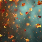 4K fall leaves iphone wallpaper illustrating high resolution tapestry of autumn leaves drifting in gentle breeze.
