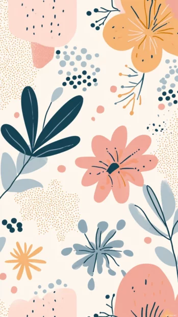 A Stitch wallpaper aesthetic design full of layered patterns, sparkles, and minimal pastel touches.