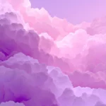 A calming phone background with cloud like formations in layered lavender color.