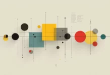 A clean and balanced layout of Modern Geometric elements arranged in a horizontal grid with depth.