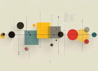 A clean and balanced layout of Modern Geometric elements arranged in a horizontal grid with depth.