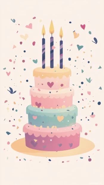 Aesthetic birthday with pastel colors and minimal decorations.