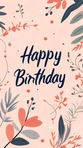 An aesthetic birthday wallpaper with stylish typography.