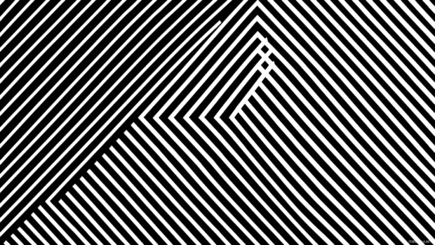 Black and white geometric phone wallpaper for desktop use with slim diagonal lines creating optical illusion.