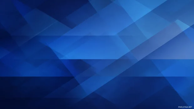 Blue geometric hexagon wallpaper depicting honeycomb structure with alternating light and dark blue tiles.