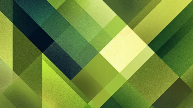 Bold Green Geometric diamond patterns layered with modern shadows and highlights.