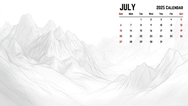 Calendar 2025 July PC Wallpaper HD (7).