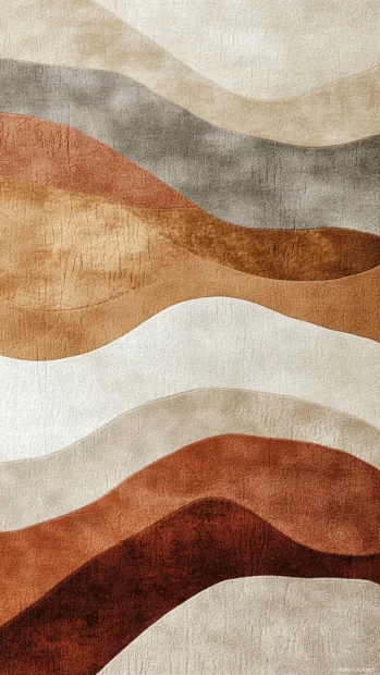 Earth tone texture pattern with minimalist waves and neutral warmth.