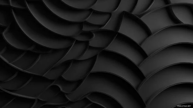 Elegant Black Geometric wave patterns arranged in minimalist curves and arcs.