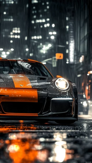 Elegant Porsche 911 gt3 rs wallpaper optimized for iPhone with luxury car feel.