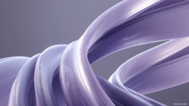Futuristic lines and curves rendered in sleek lavender color with elegant rhythm.