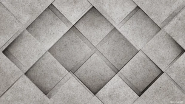 Geometric desktop pattern wallpaper with symmetrical diamond grid on textured gray canvas for balance.