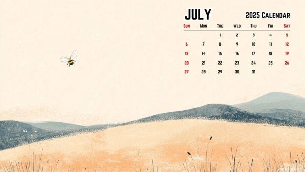 July 2025 Calendar HD Wallpaper for PC (11).