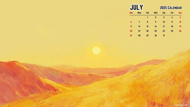 July 2025 Calendar HD Wallpaper for PC (12).