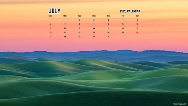 July 2025 Calendar HD Wallpaper for PC (5).