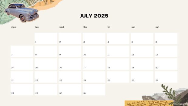 July 2025 Calendar HD Wallpaper for PC (7).