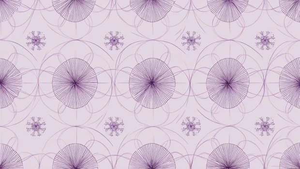 Lavender aesthetic pattern wallpaper showing repetitive lavender motif with geometric linework in soft violet.