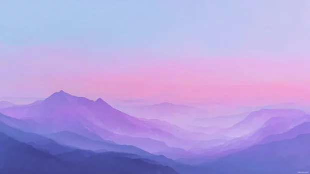 Lavender color phone wallpaper translating the desktop style into wide frame with soft pastel lavender gradient.