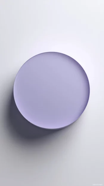 Minimal composition with a single lavender color circle over clean white background.