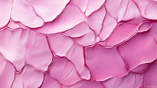 Reimagine your desktop space with a unique approach to pink cow skin texture combined with organic lines.