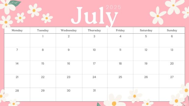 Simple Calendar July 2025 Background (3).