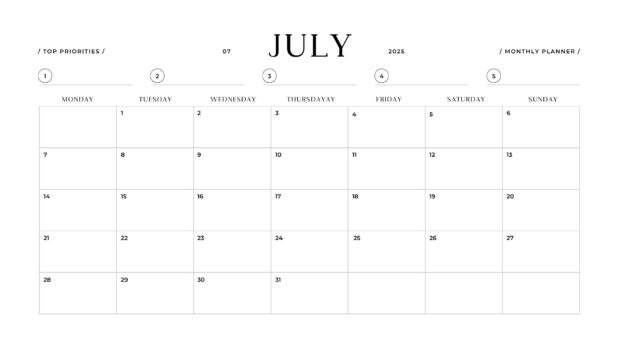 Simple Calendar July 2025 Background (5).
