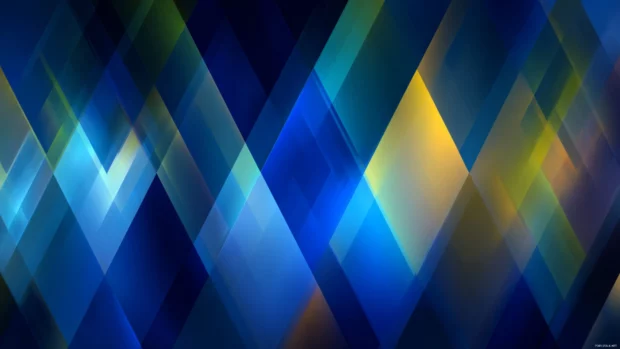 Smooth gradient of Blue Geometric layered diamonds with bold shapes and sharp contrasts.