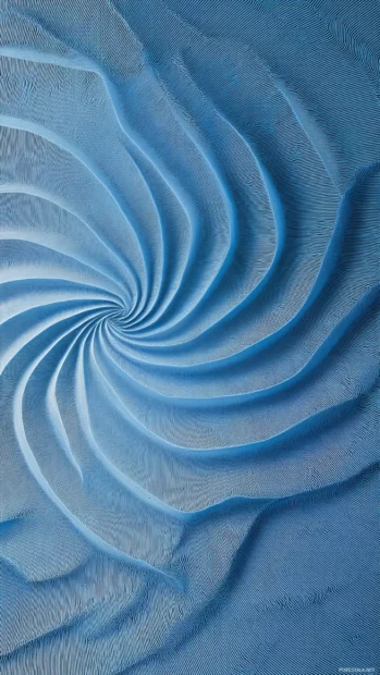 Softly textured Blue Geometric radial patterns echoing waves and motion for a subtle iPhone design.