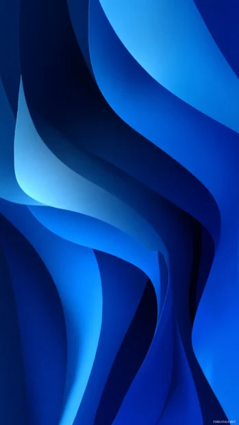 Vertical Blue Geometric waves arranged in an abstract form, creating a minimalist mobile wallpaper.
