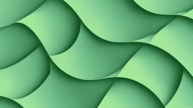 Wave inspired Green Geometric curves forming a smooth seamless background pattern.