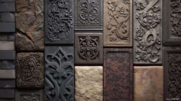 3D textured stone wallpapers, An intricate collection of 3D stone textures showcasing realism and detail for an immersive desktop experience.