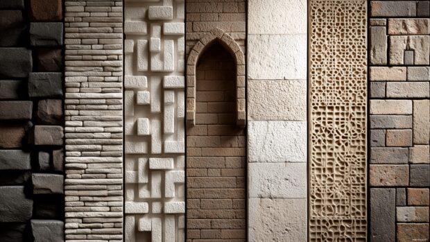 3d brick wallpapers highlighting modern architectural elements.