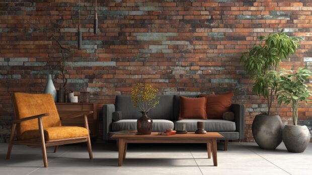 3d brick wallpapers in vibrant colors for a modern home.