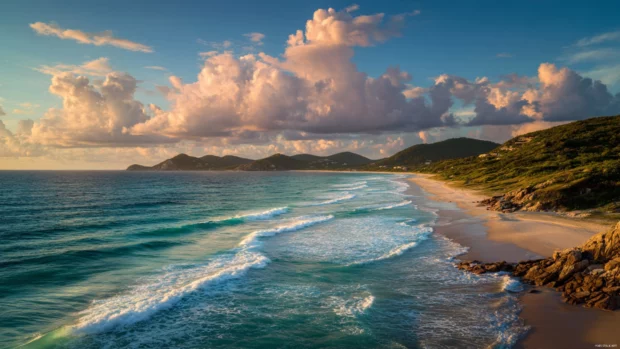 A collection of free high resolution desktop wallpapers showcasing serene landscapes and tranquil beaches.