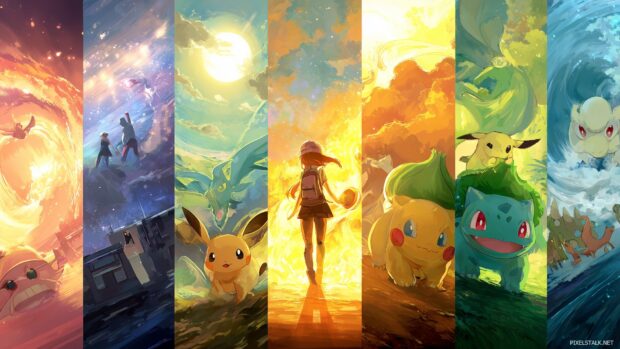 A collection of the best Pokémon wallpapers celebrating moments in battle and friendship.