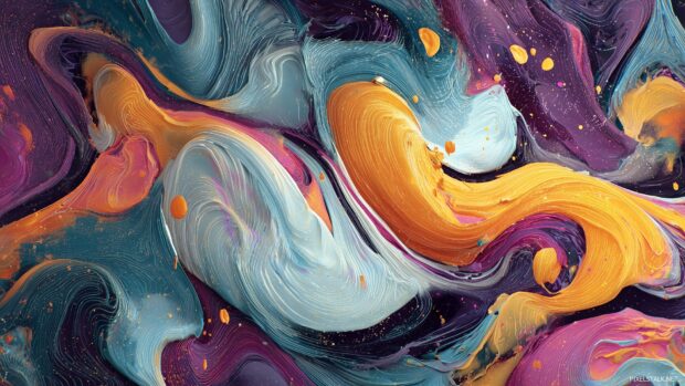 Abstract awesome wallpaper desktop hd filled with swirling colors and geometric patterns.