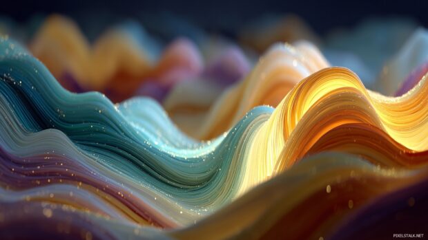 Abstract cool backgrounds hd with swirling colorful shapes and gradients blending into a dreamlike landscape.