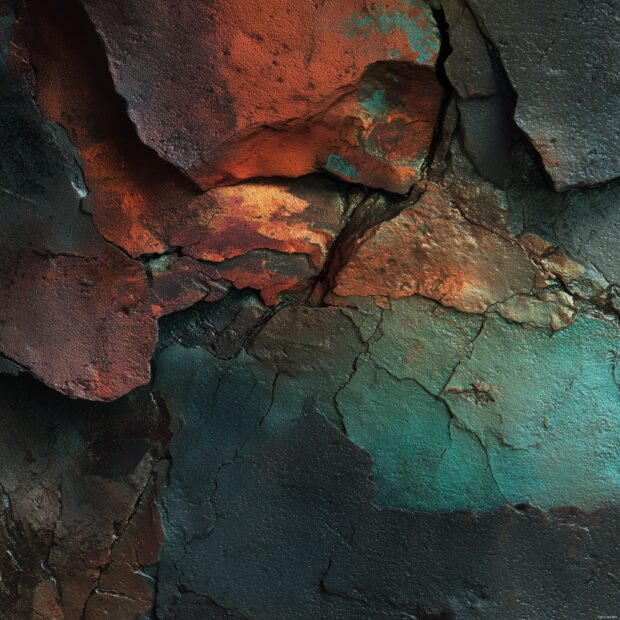 Abstract iPad backgrounds, Textures of stone and metal combined in a dynamic composition.