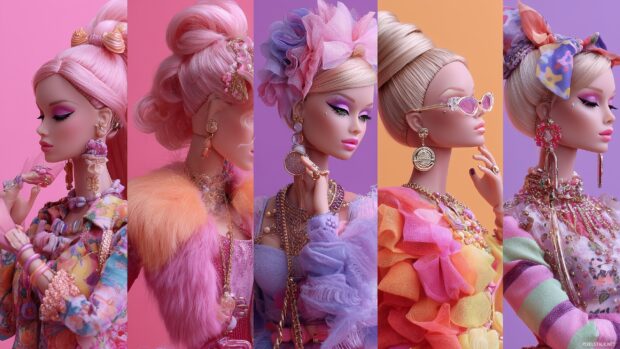 Aesthetic Barbie backgrounds featuring a combination of fashion and fun.