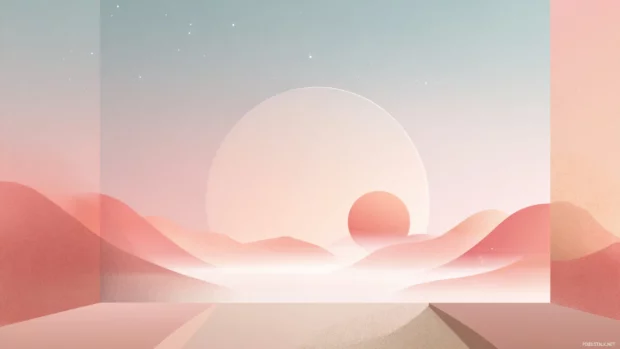 Aesthetic backgrounds for PC showcasing minimalist designs with soft hues, ideal for a calming and stylish desktop.