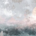 Aesthetic blank wallpaper with a dreamy abstract design and gentle hues for an imaginative atmosphere  .