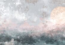 Aesthetic blank wallpaper with a dreamy abstract design and gentle hues for an imaginative atmosphere  .