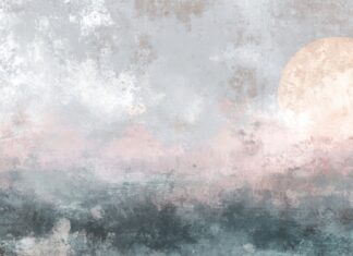 Aesthetic blank wallpaper with a dreamy abstract design and gentle hues for an imaginative atmosphere  .