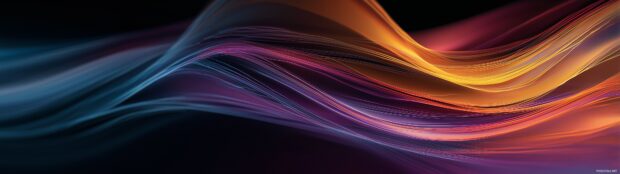 An abstract design with flowing lines and dynamic colors that create a stunning effect for multi monitor users.