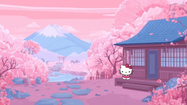 Anime Hello Kitty backgrounds designed for fans of the beloved character.