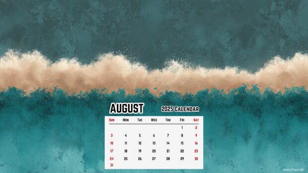 August 2025 Calendar Desktop Background for PC (3).