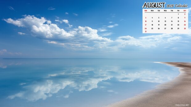 August 2025 Calendar Desktop Background free download (1).