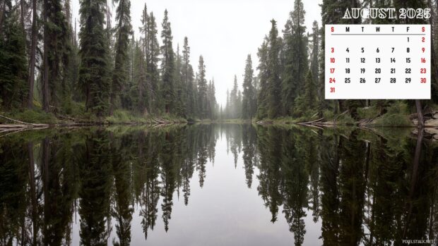 August 2025 Calendar Desktop Background free download (3).