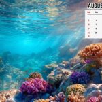 August 2025 Calendar Desktop Summer Wallpaper (1).